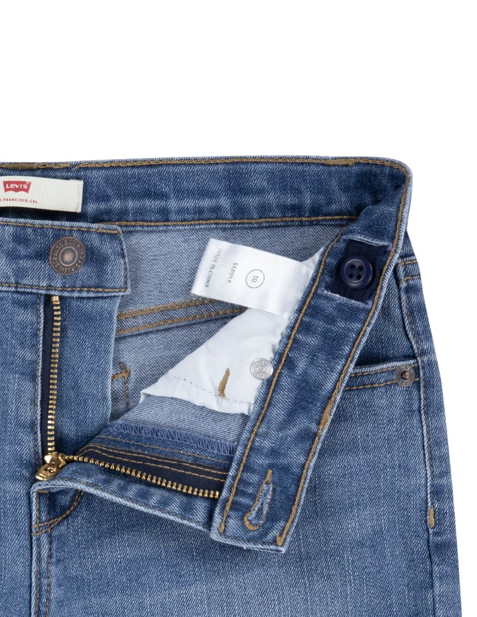 Jeans relaxed amplio 31E915-L3S lavado medio para niña 4
