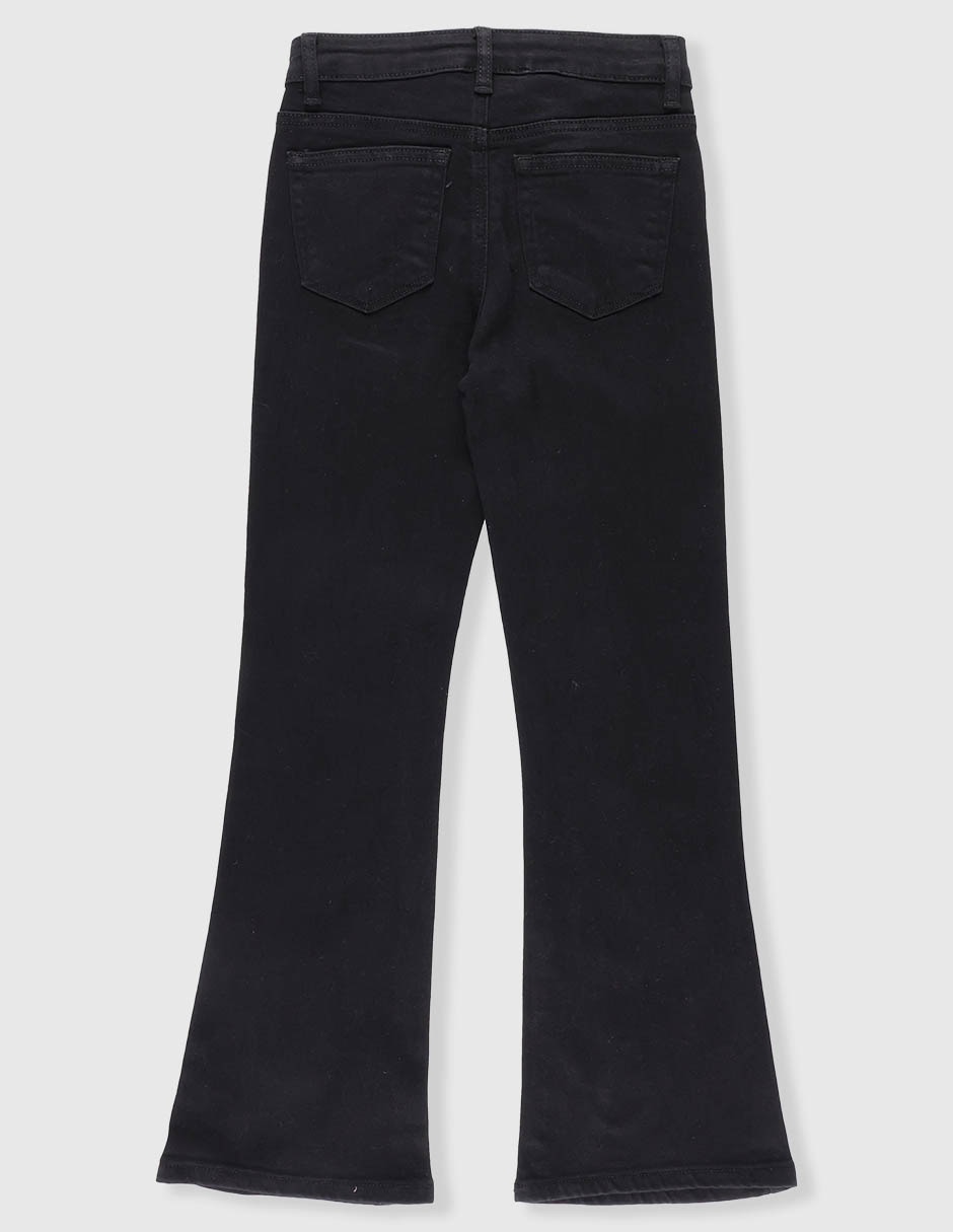 Jeans flare lavado obscuro para niña 2