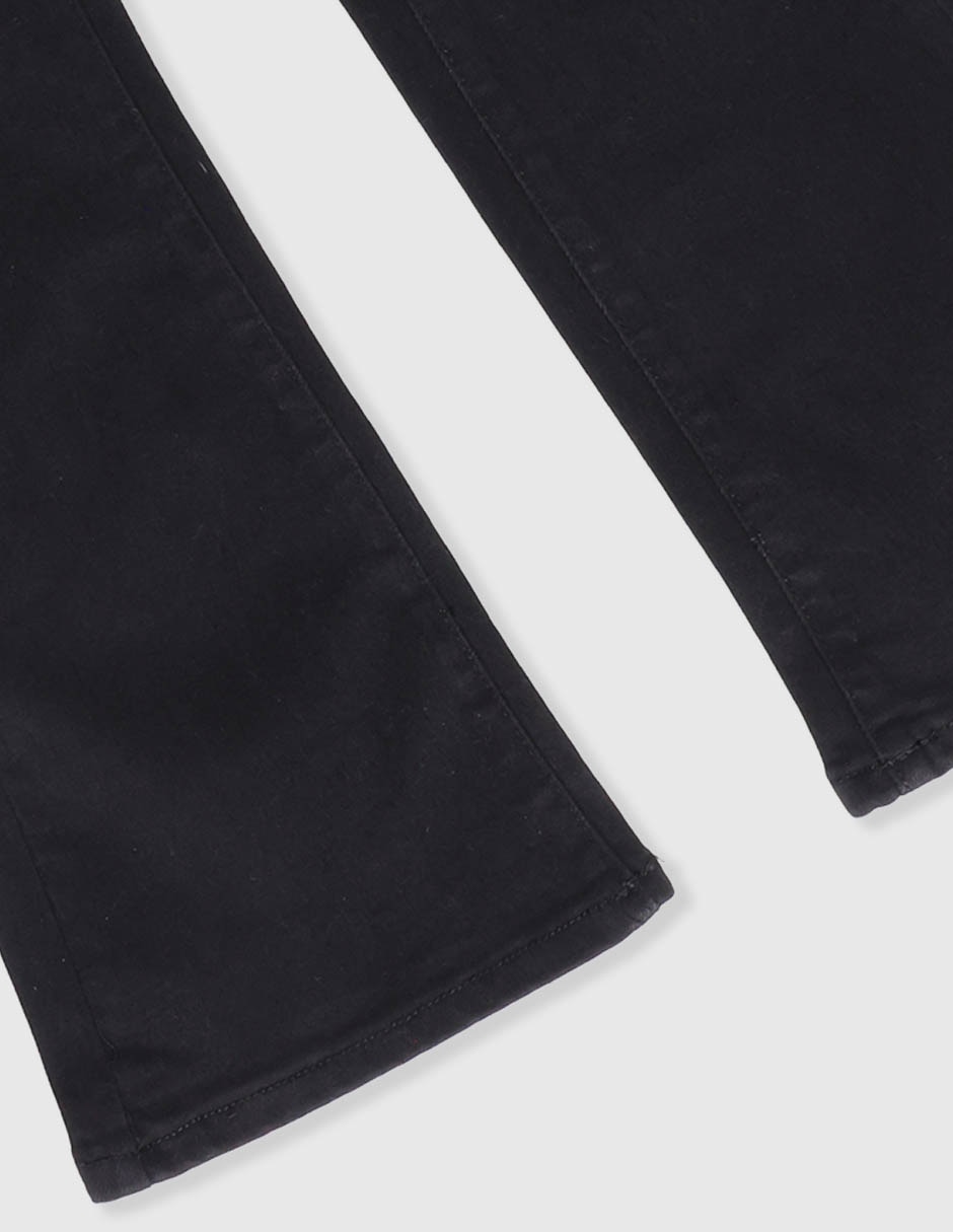 Jeans flare lavado obscuro para niña 4