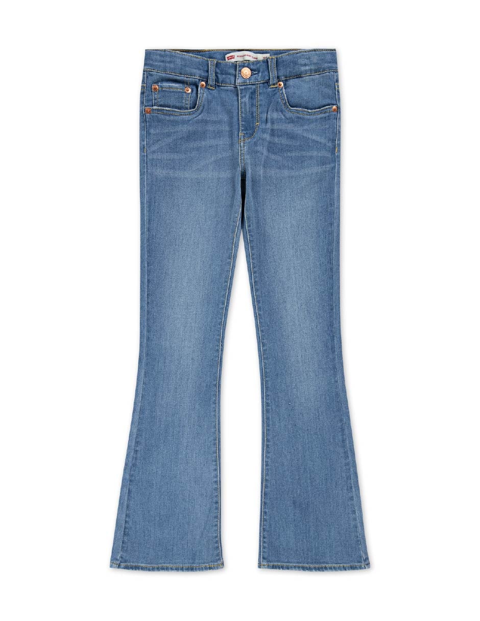 Jeans flare lavado medio para niña Jeans flare lavado medio para niña