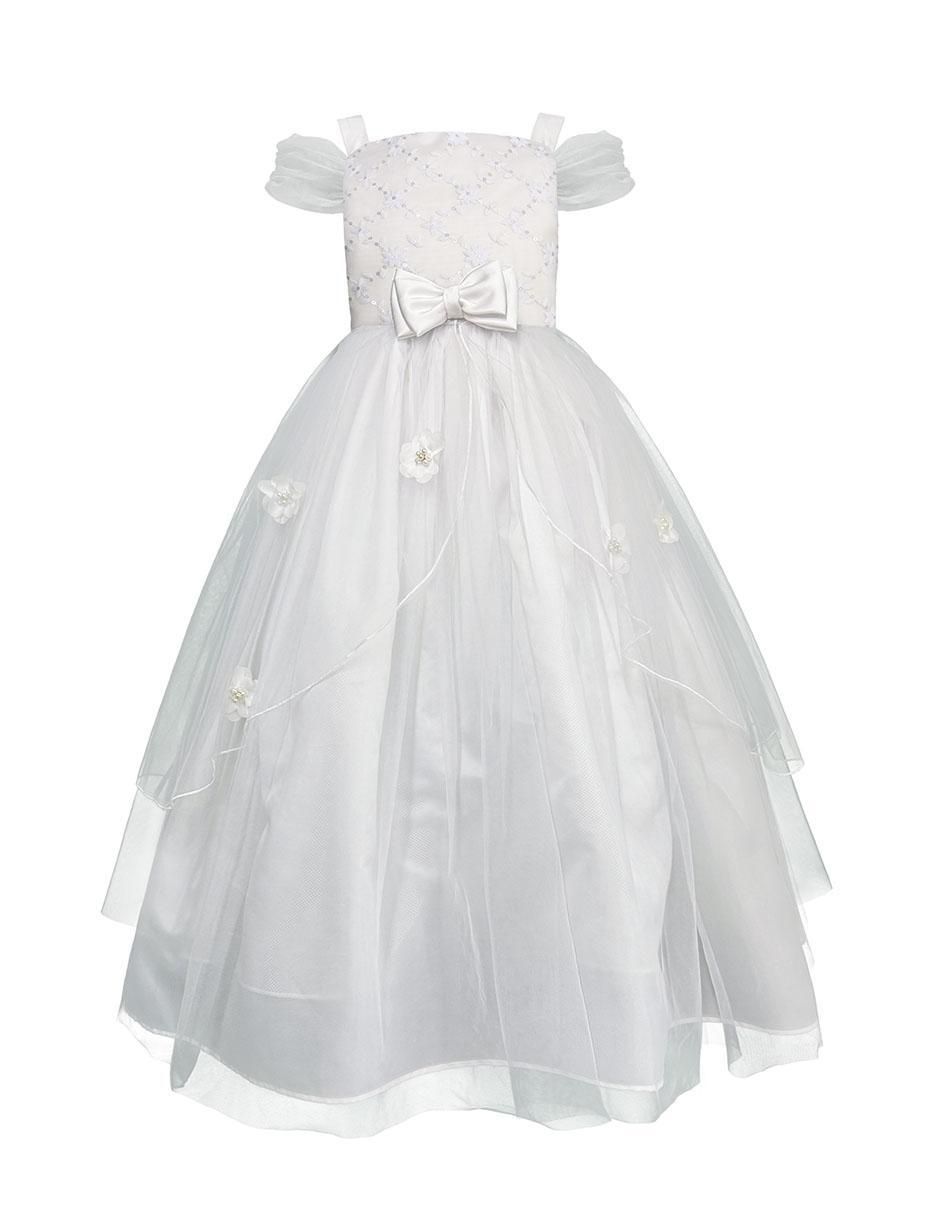 Vestido Florencia manga con pliegues para niña 2