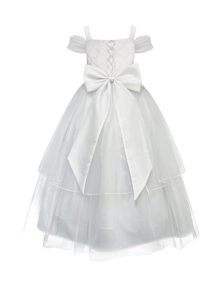 Vestido Florencia manga con pliegues para niña 3