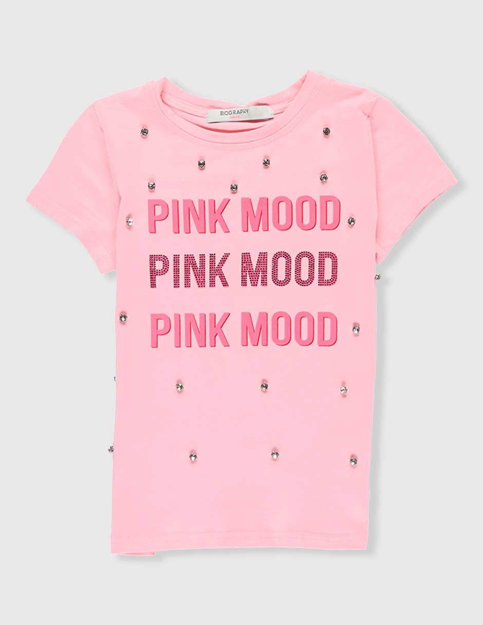 Playera manga corta para niña