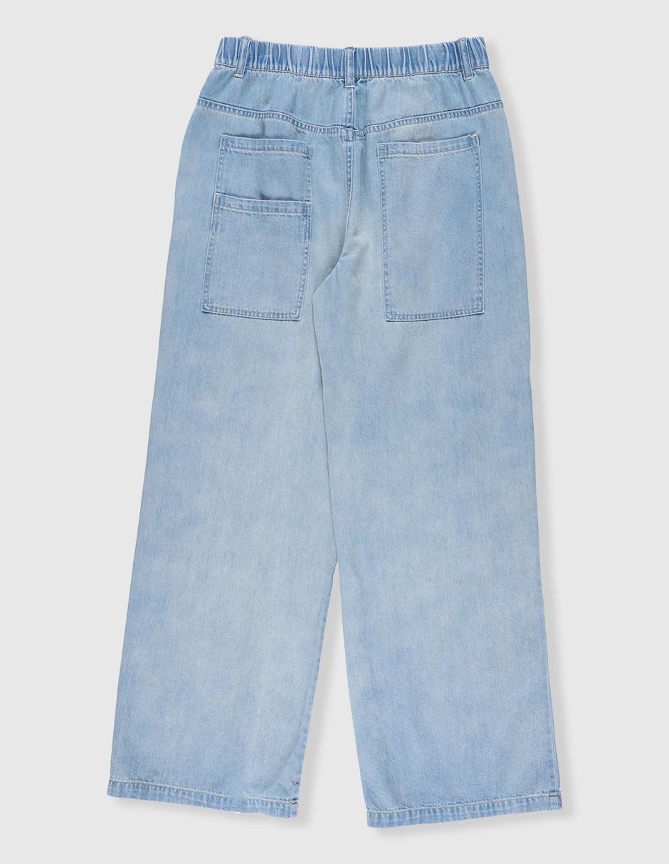 Jeans baggy deslavado para niña 2