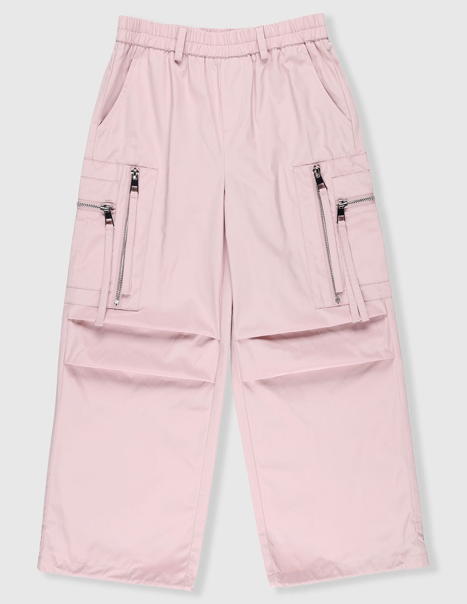 Pantalón con resorte cargo para niña