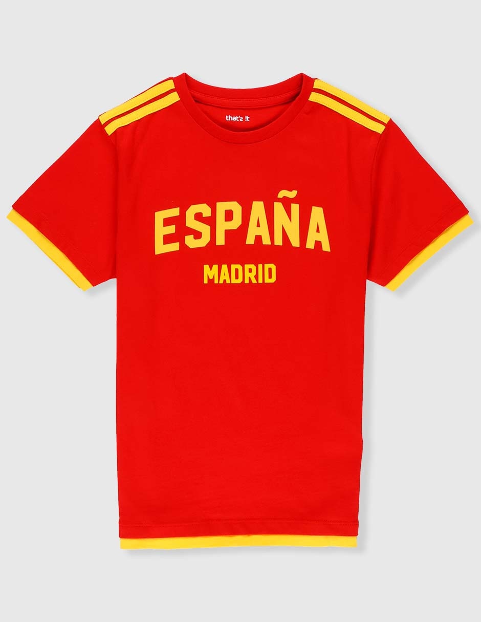 Playera España manga corta para niña Playera España manga corta para niña