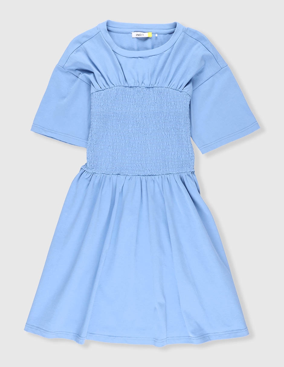 Vestido blusón manga amplia para niña