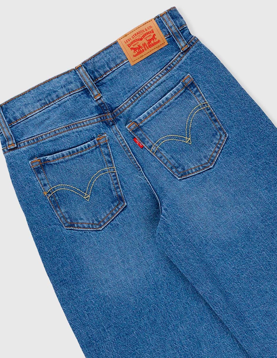 Jeans relaxed baggy lavado medio para niña 3