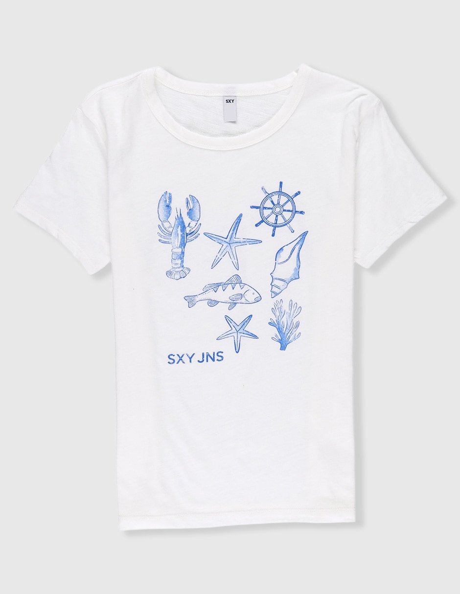 Playera manga corta para niña