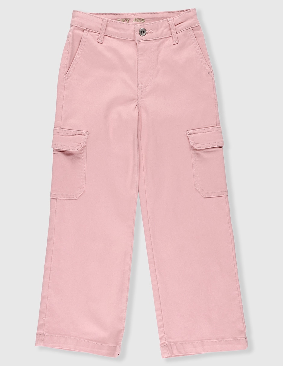 Jeans cargo amplio para niña