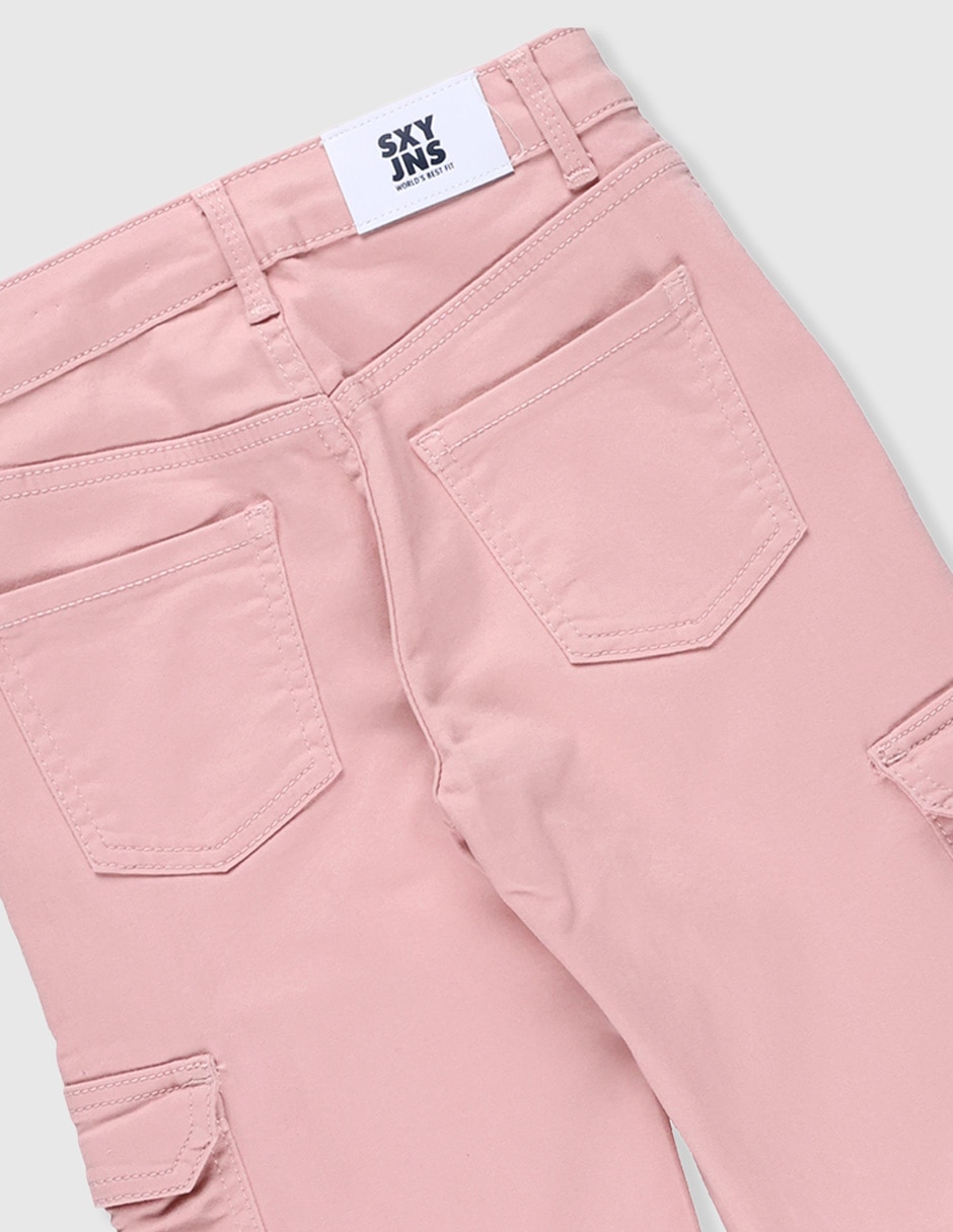 Jeans cargo amplio para niña 4