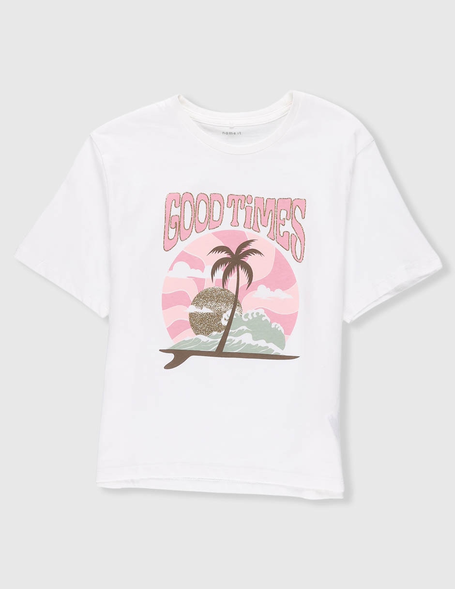 Playera manga corta para niña
