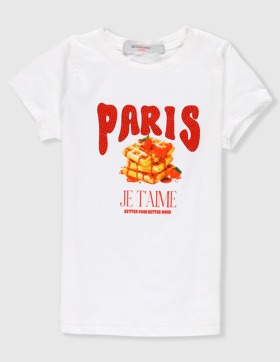 Playera manga corta para niña Playera manga corta para niña