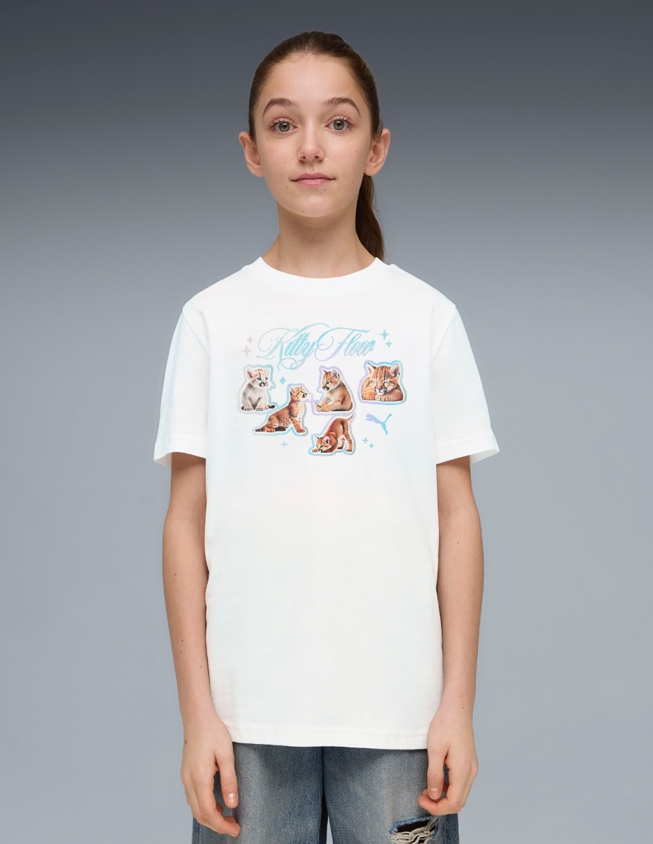 Playera Kitty Flow manga corta para niña 3