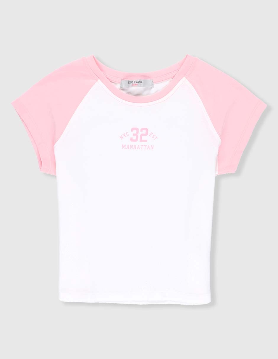 Playera manga corta para niña Playera manga corta para niña