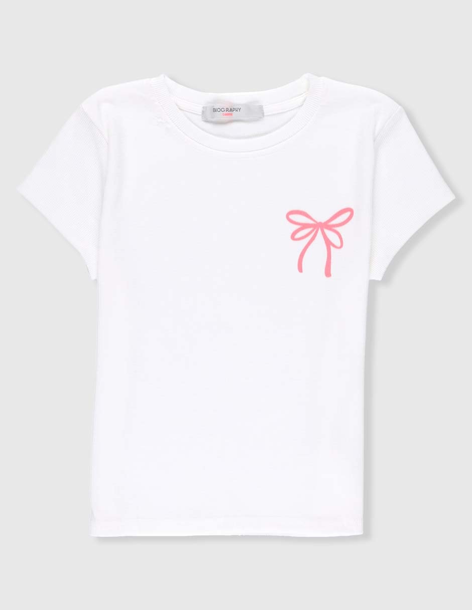 Playera manga corta para niña