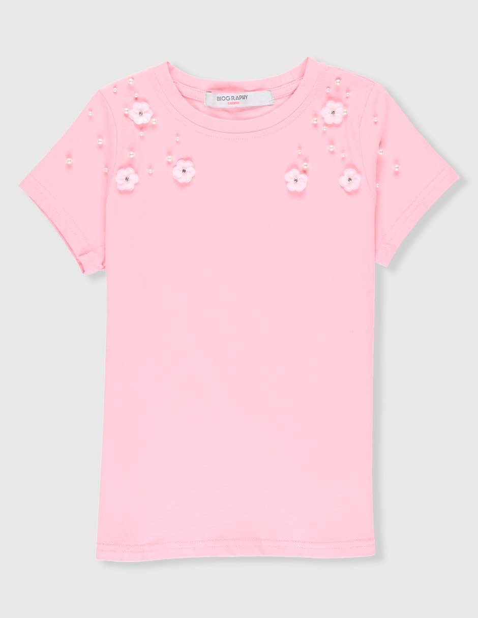 Playera manga corta para niña Playera manga corta para niña