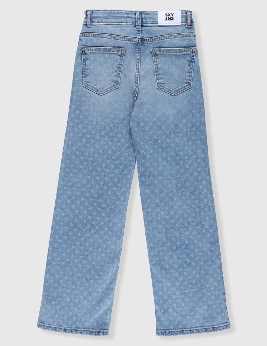 Jeans straight deslavado para niña 2