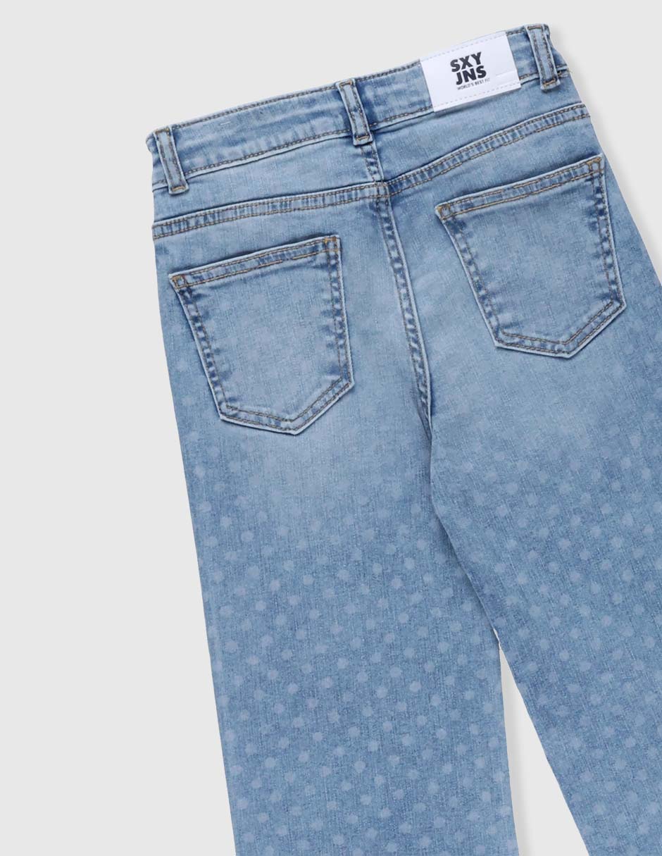 Jeans straight deslavado para niña 3