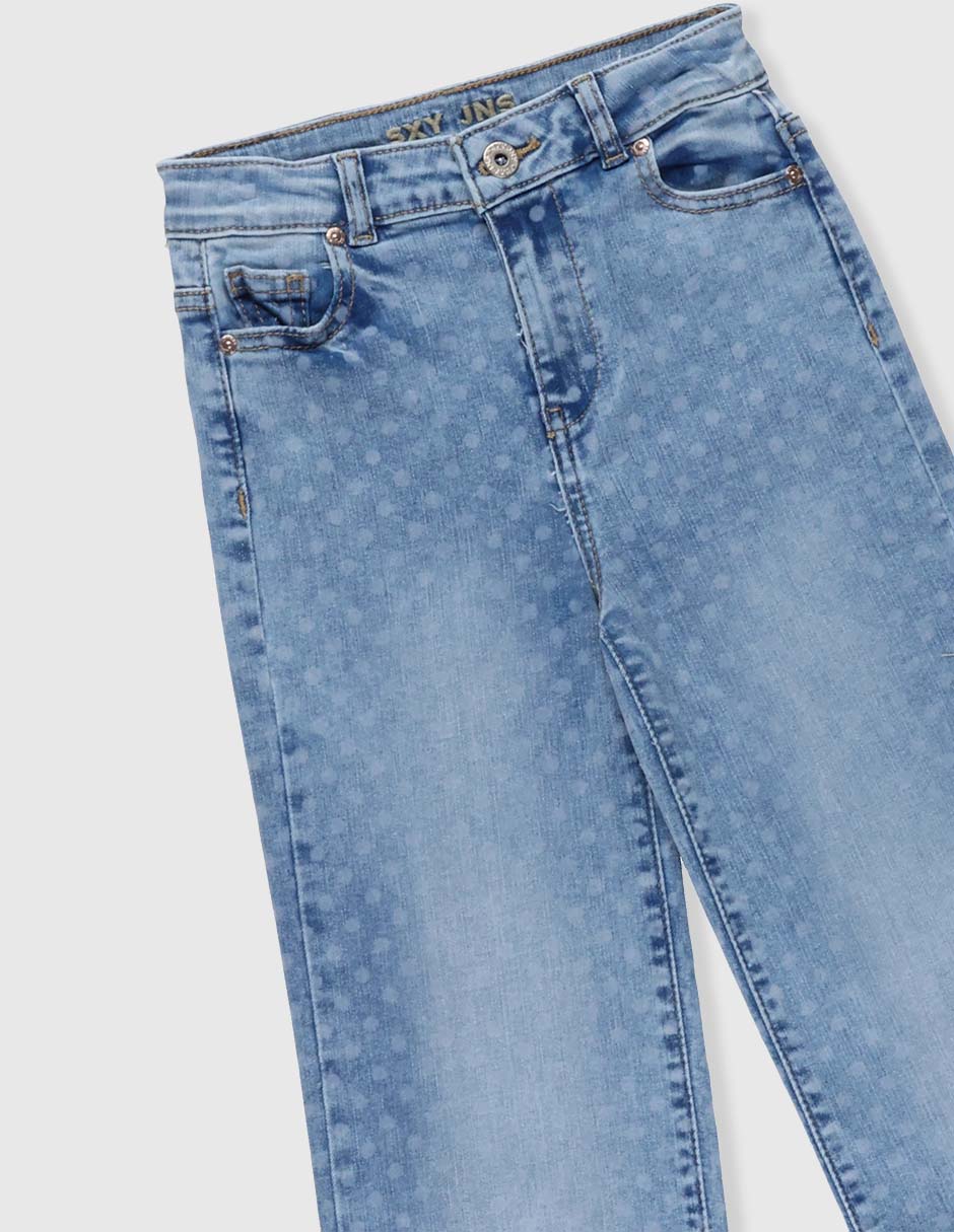 Jeans straight deslavado para niña 4