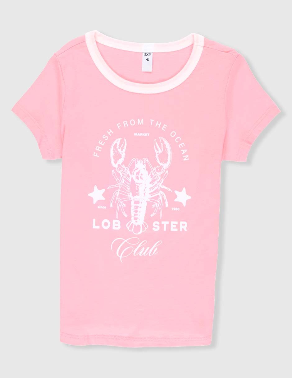 Playera manga corta para niña