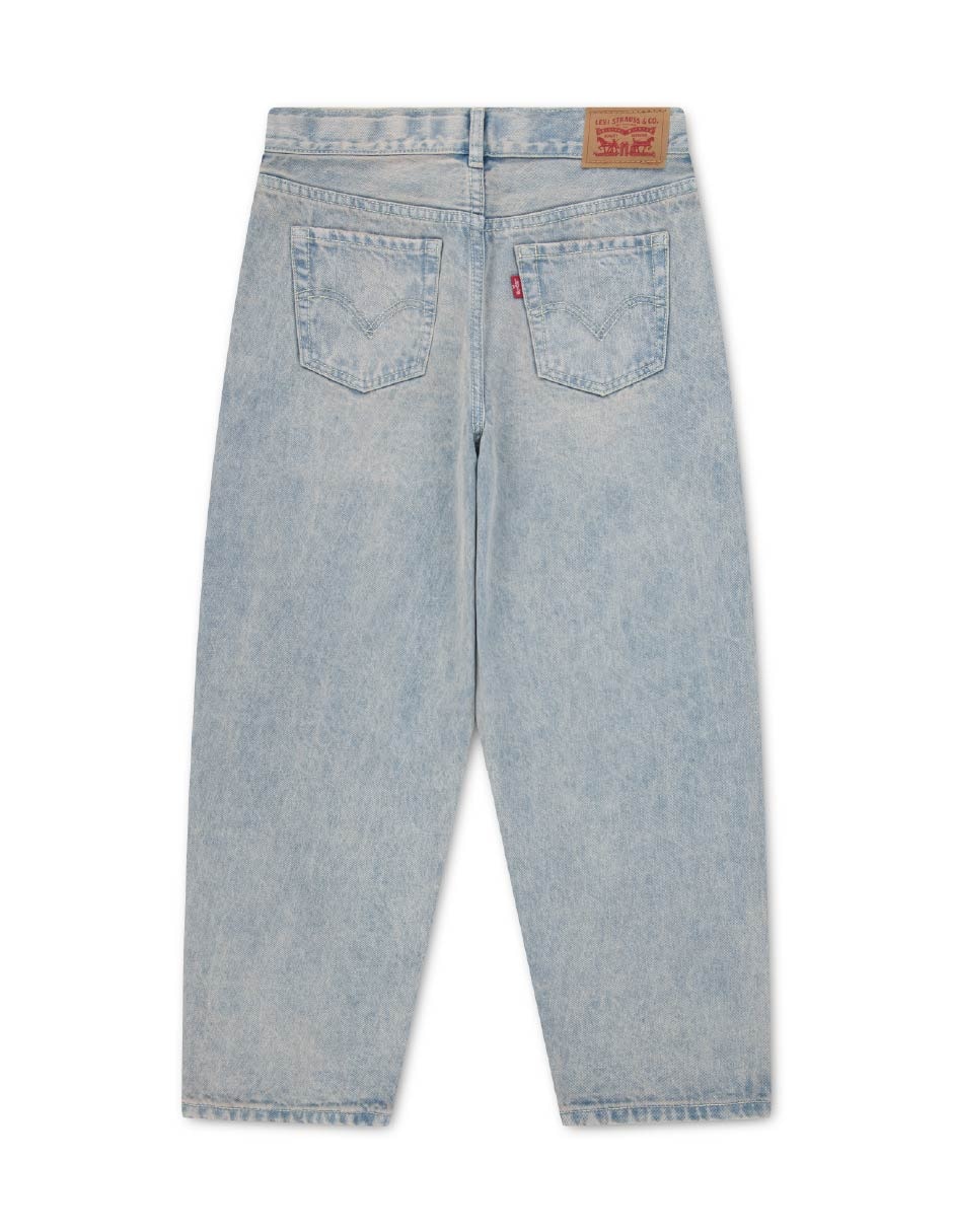 Jeans relaxed baggy lavado claro para niña 2