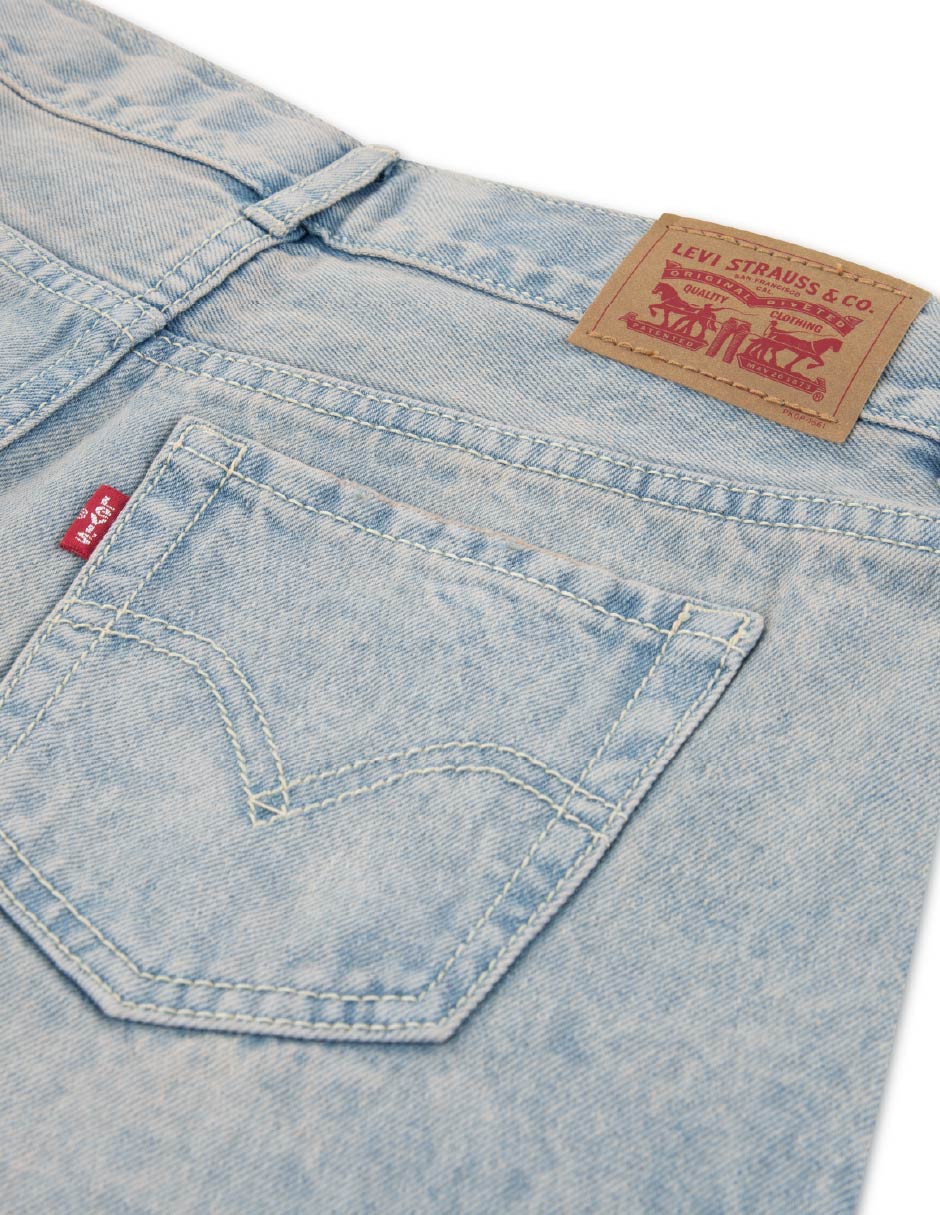 Jeans relaxed baggy lavado claro para niña 4