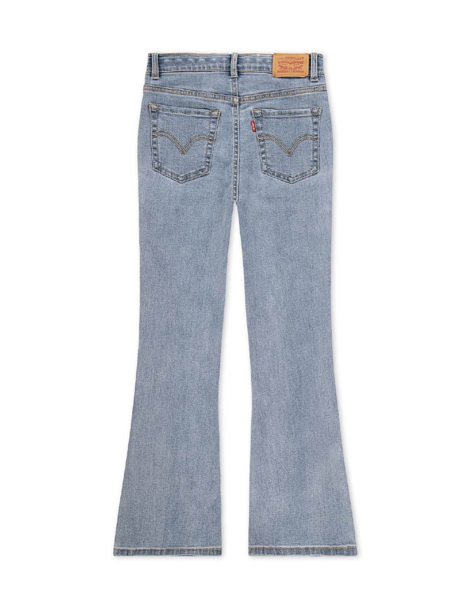 Jeans relaxed flare lavado medio para niña 2
