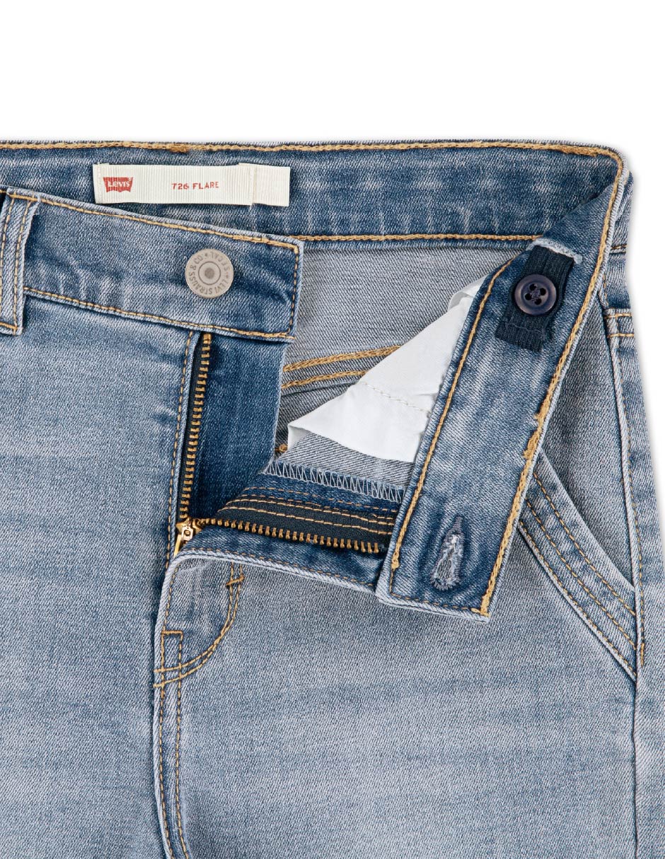 Jeans relaxed flare lavado medio para niña 3