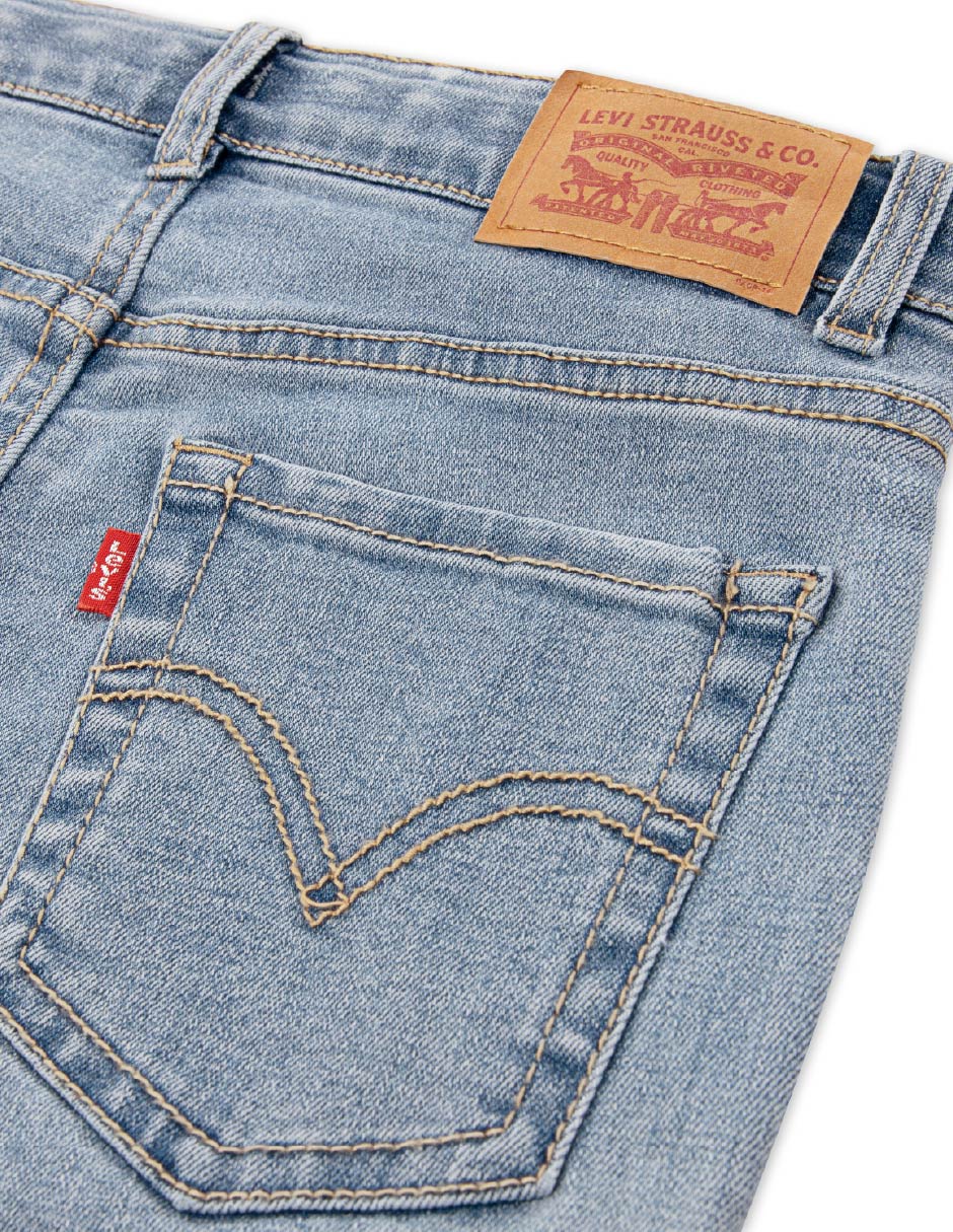 Jeans relaxed flare lavado medio para niña 4