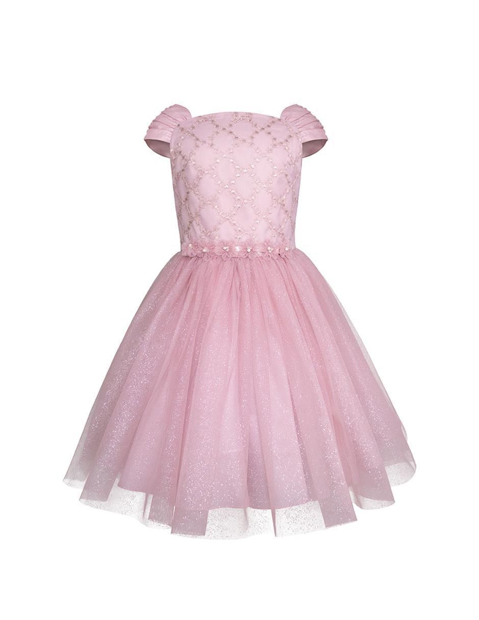Vestido manga cap para niña 2