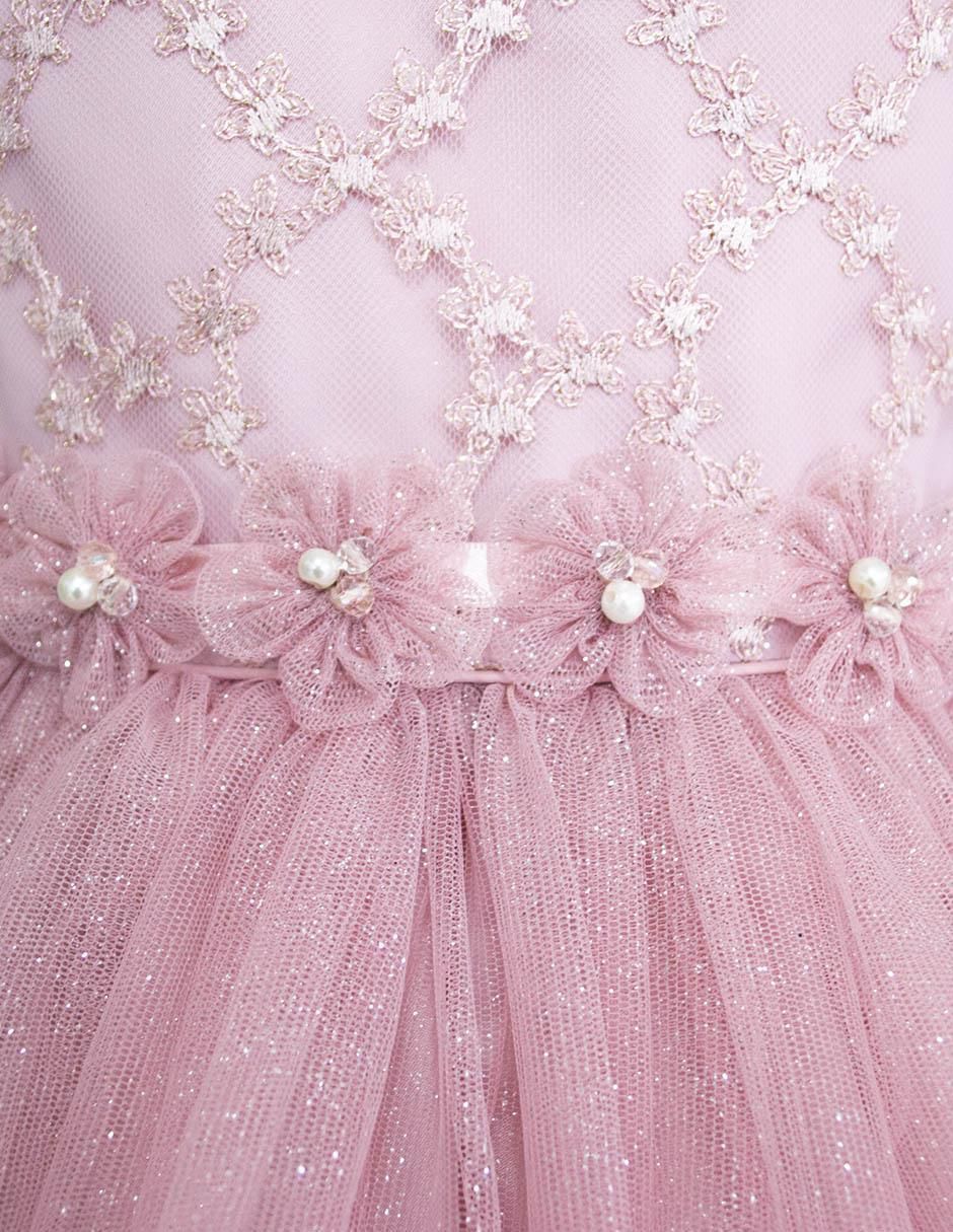 Vestido manga cap para niña 4
