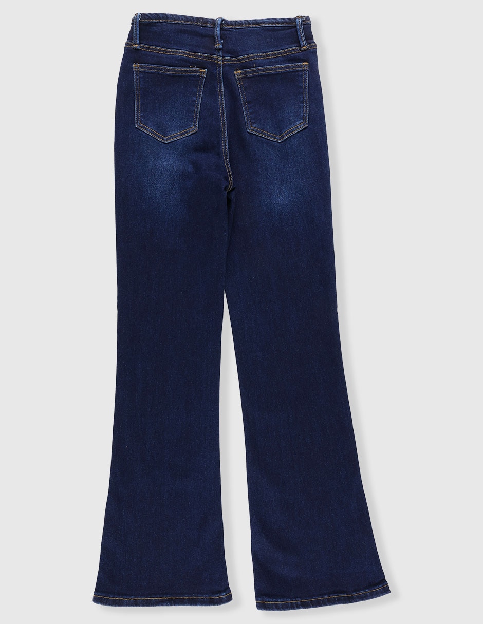 Jeans flare lavado stone wash para niña 2